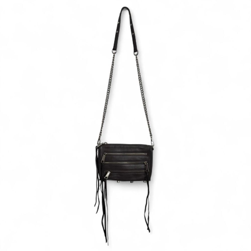 Rebecca Minkoff Gray Leather Crossbody Zipper Bag
